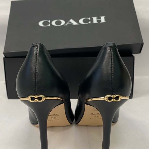 Coach Black Leather Heels - Picture 2 of 3